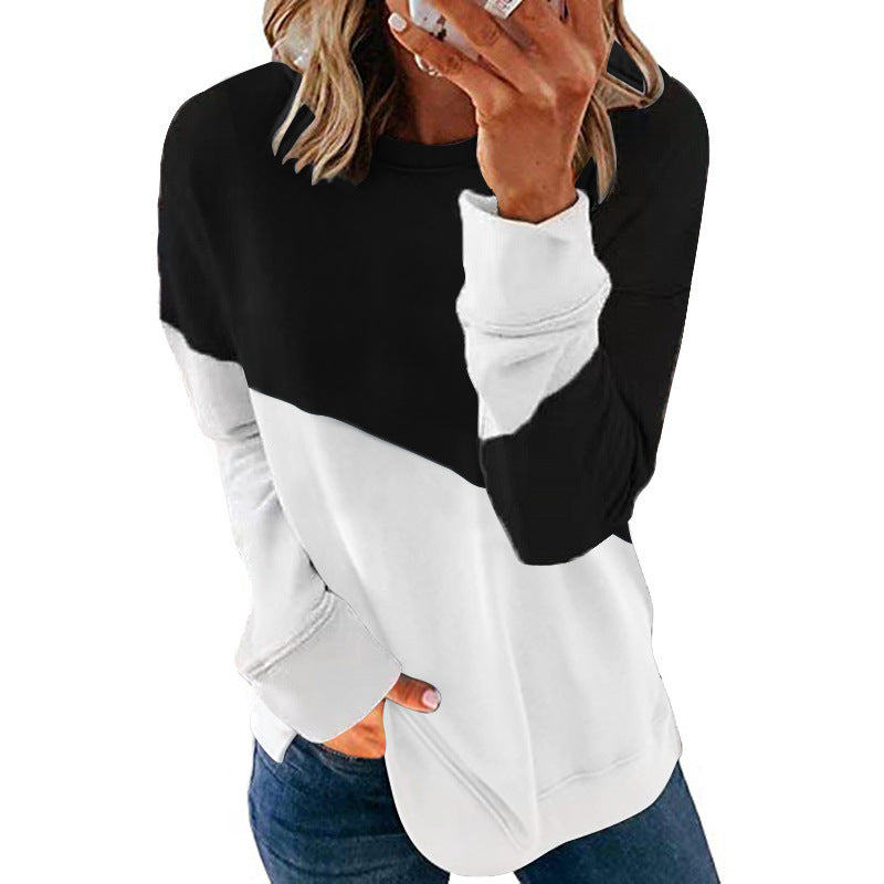 Damen Sweatshirt mit modischem Farbblock-Design Heidi-Mode