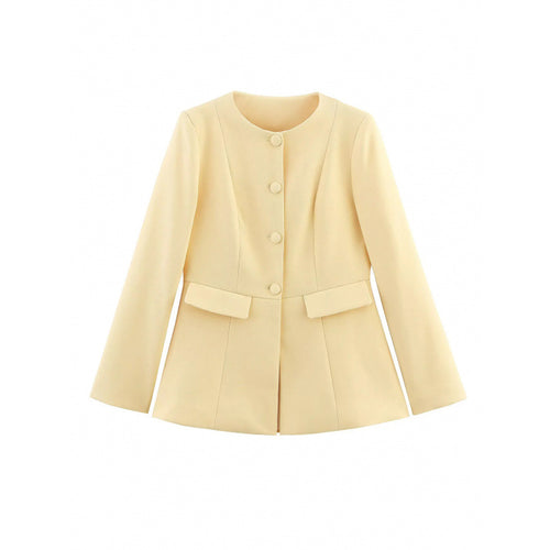 Damen moderne Blazerjacke mit strukturiertem Design Heidi-Mode