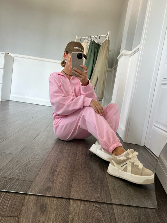 Damen sportliches Fleece-Jogginganzug-Set Heidi-Mode