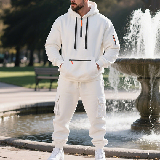 Herren Sportliches Hoodie-Set mit praktischen Taschen und modernem Design Heidi-Mode