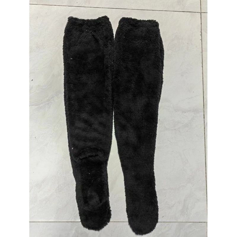 Damen Kuschelige Overknee-Socken aus weichem Fleece Heidi-Mode
