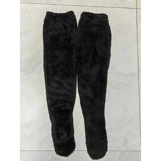 Damen Kuschelige Overknee-Socken aus weichem Fleece Heidi-Mode