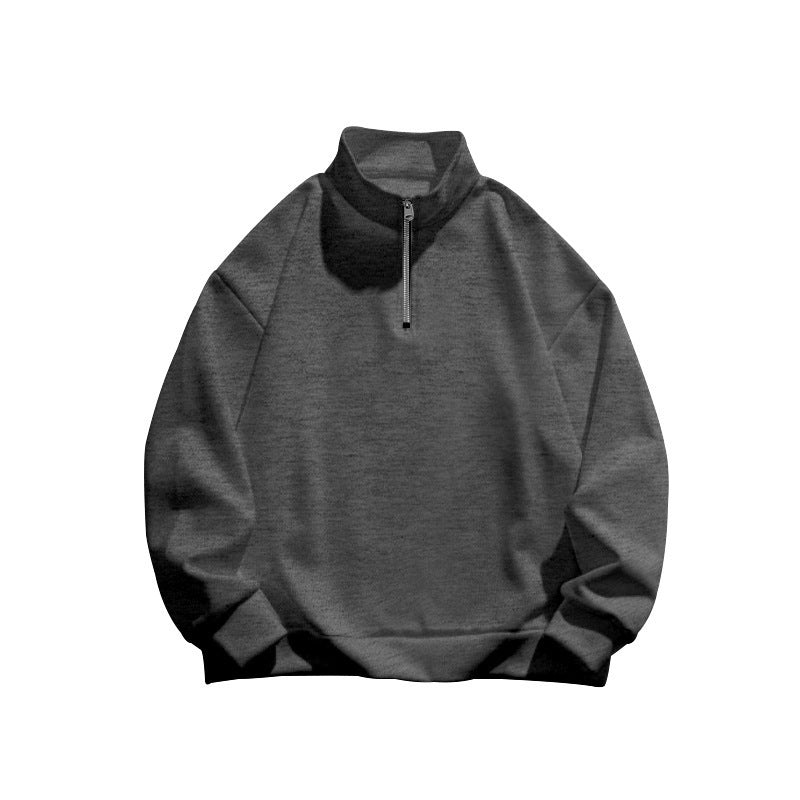 Herren hochfrequente Sweatshirt Jacke mit Stehkragen und Reißverschluss Heidi-Mode