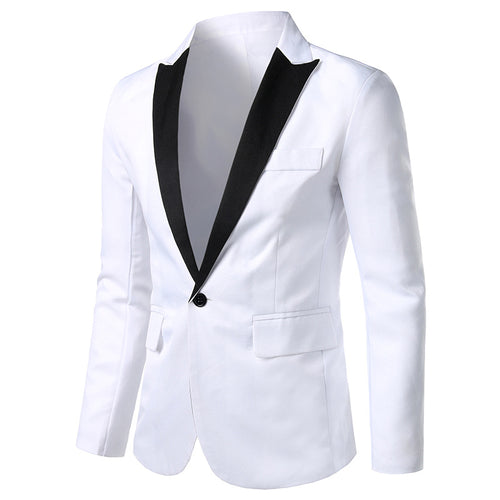 Herren Eleganter Smoking Blazer mit schwarzem Revers und modischer Passform Heidi-Mode