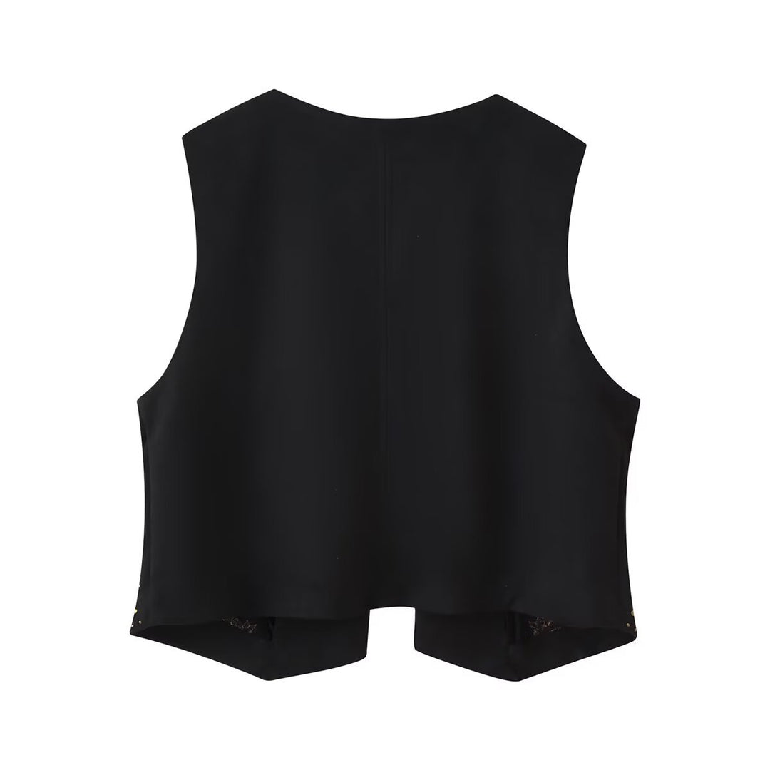 Damen Elegante und kunstvoll gestickte Weste Heidi-Mode