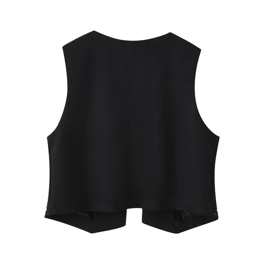 Damen Elegante und kunstvoll gestickte Weste Heidi-Mode