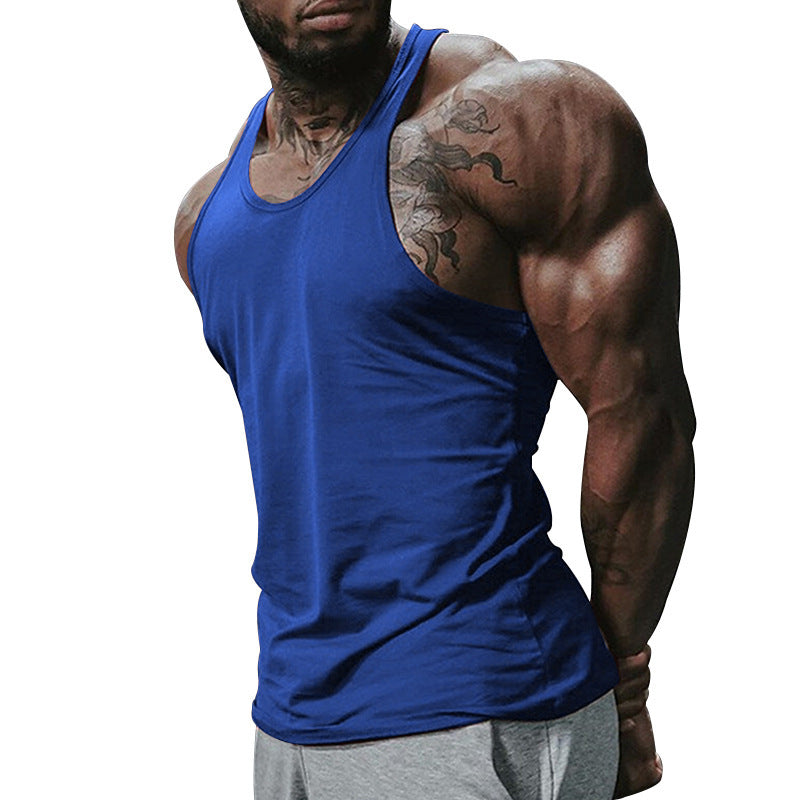 Herren atmungsaktives Fitness Tanktop mit Racerback-Design und körperbetontem Schnitt Heidi-Mode