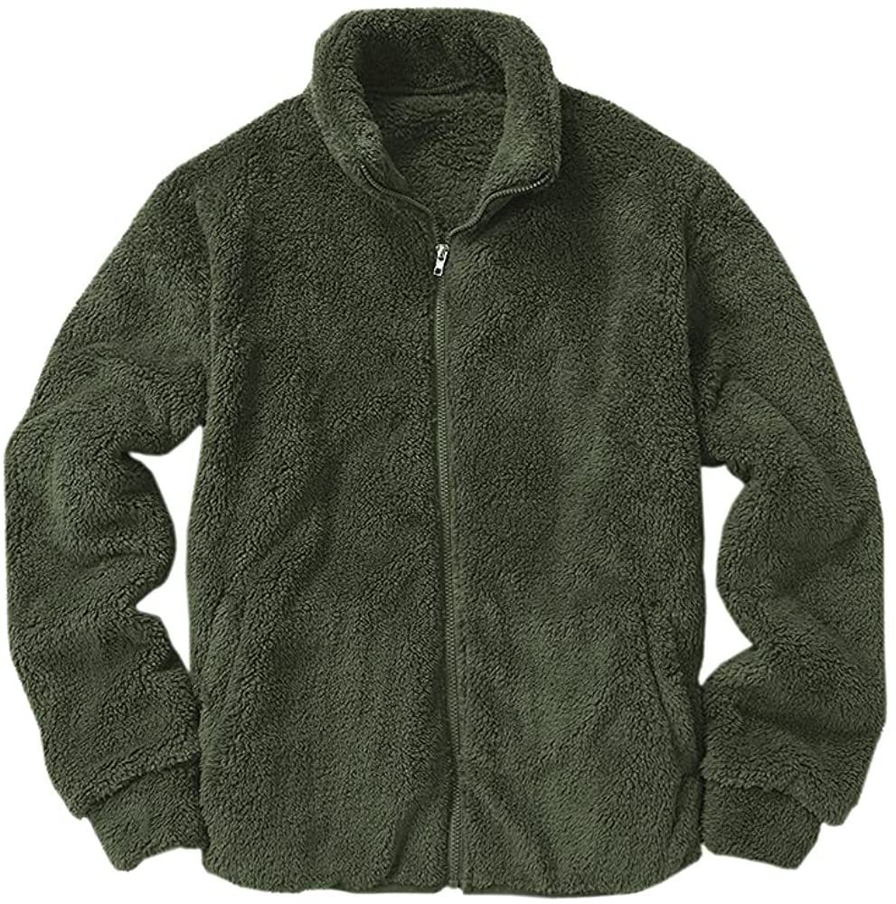 Herren Fleecejacke mit weichem Innenfutter und praktischen Taschen Heidi-Mode