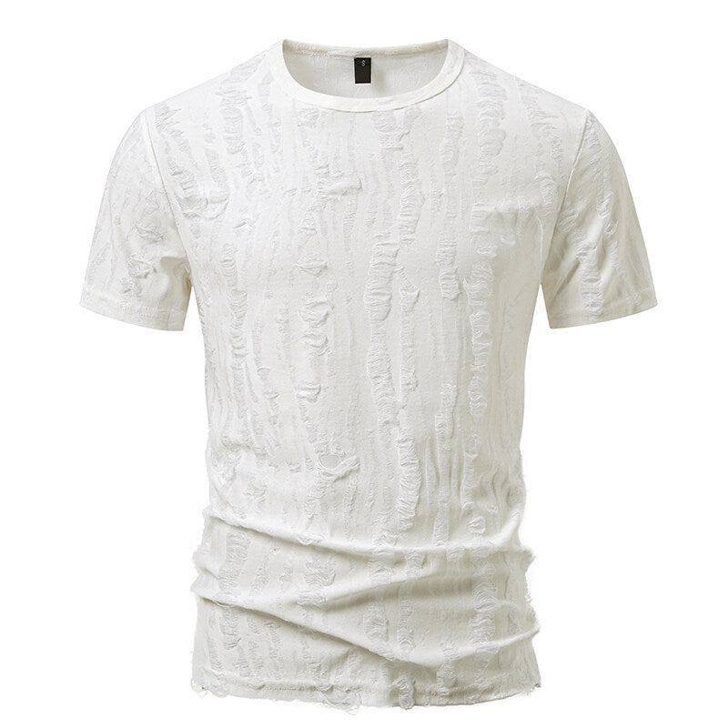 Herren T-Shirt mit strukturiertem Vintage-Design Heidi-Mode