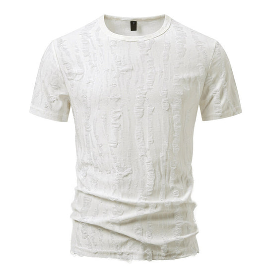 Herren T-Shirt mit strukturiertem Vintage-Design Heidi-Mode