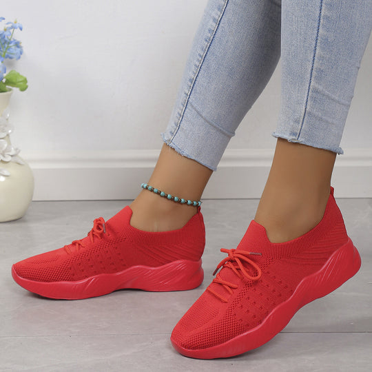 Damen atmungsaktive Slip-On Sportschuhe mit flexiblem Obermaterial Heidi-Mode