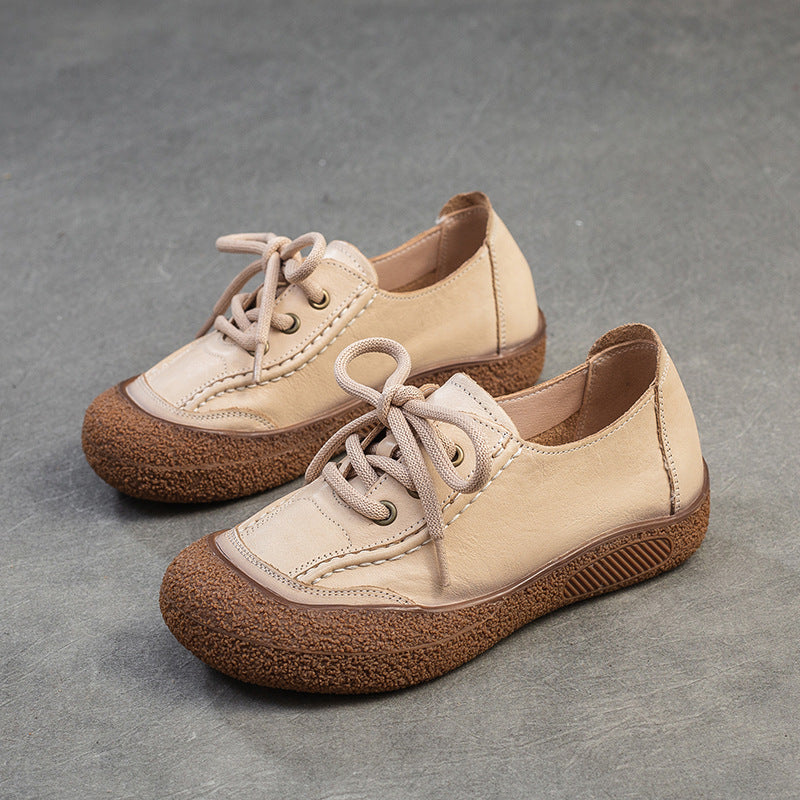 Damen Sneaker aus hochwertigem Leder mit rutschfester Sohle und atmungsaktivem Innenfutter Heidi-Mode