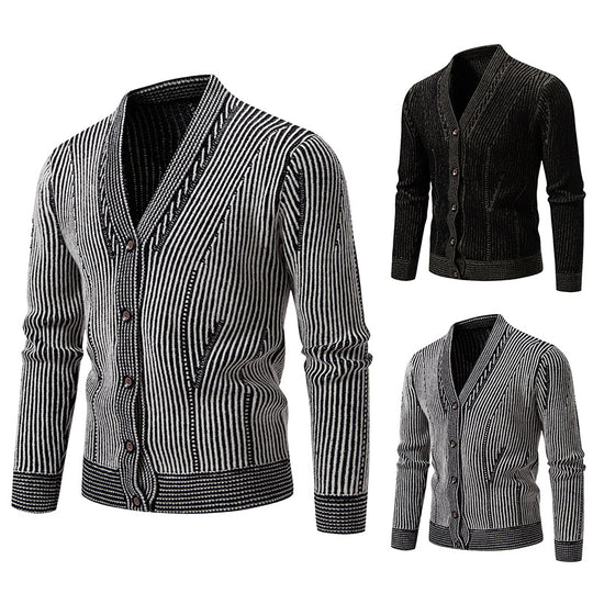 Herren Strickjacke mit strukturiertem Design Heidi-Mode