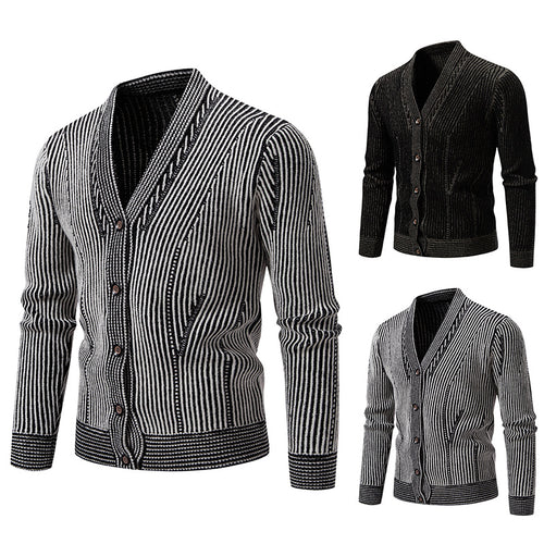 Herren Strickjacke mit strukturiertem Design Heidi-Mode