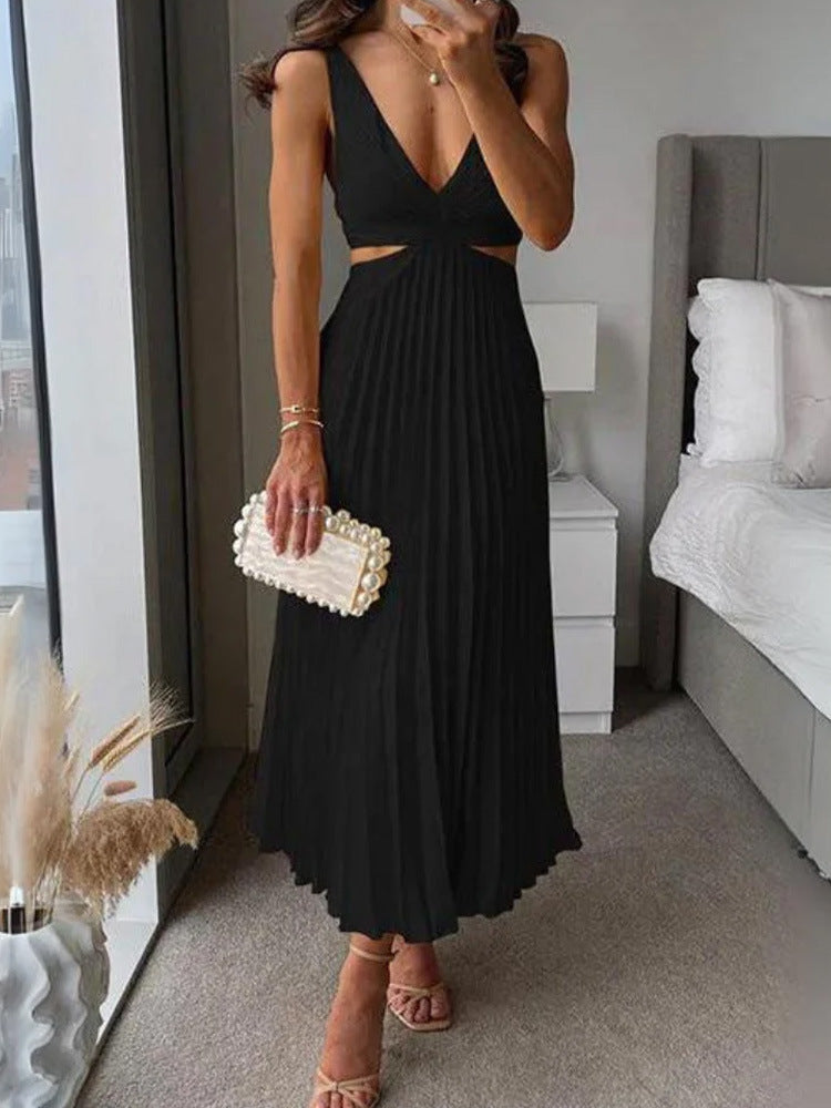 Damen Elegant gefaltetes Abendkleid Heidi-Mode
