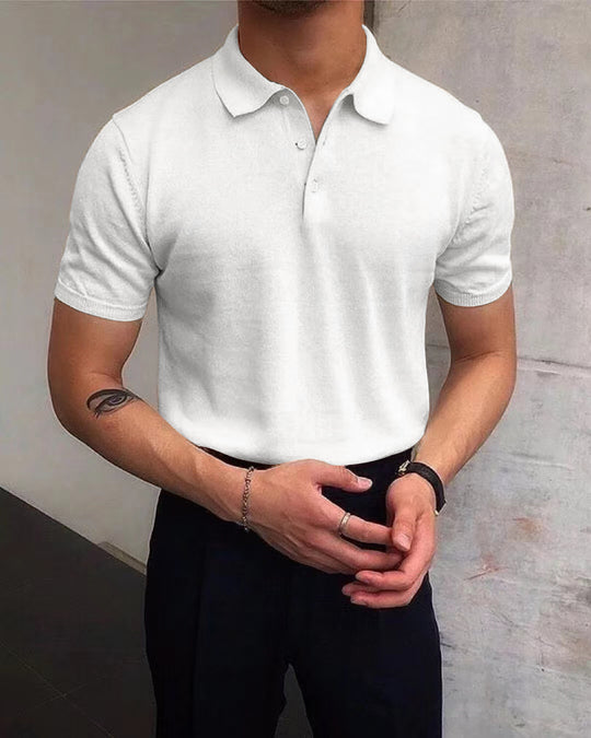 Herren Polo-Shirt aus atmungsaktiver Baumwolle mit elegantem Kragen Heidi-Mode