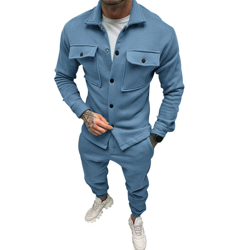 Herren Sportliches Freizeit-Set im lässigen Casual-Look mit funktionalen Taschen Heidi-Mode