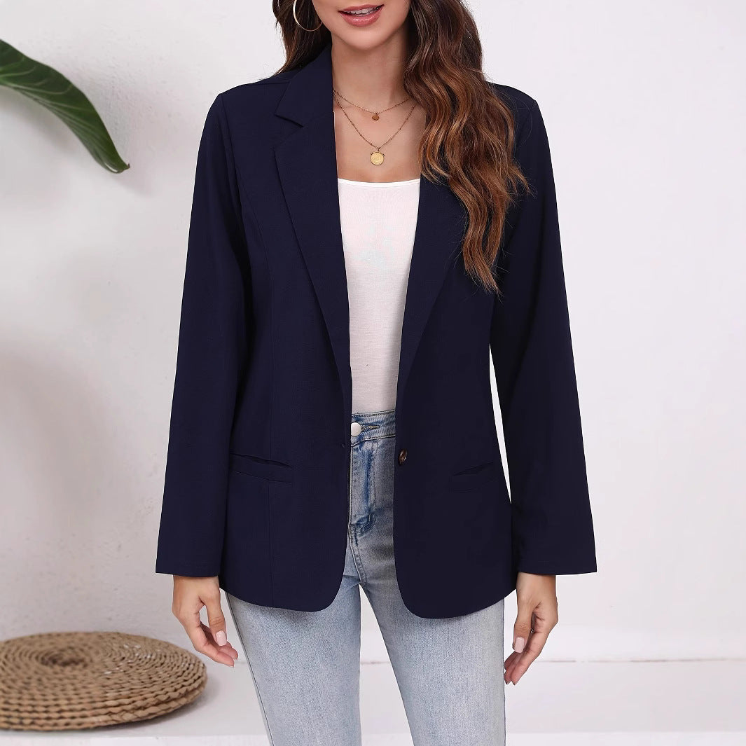 Damen eleganter Blazer mit zeitlosem Schnitt und praktischen Taschen Heidi-Mode