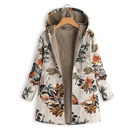 Damen Übergangsjacke mit Blumenmuster Heidi-Mode