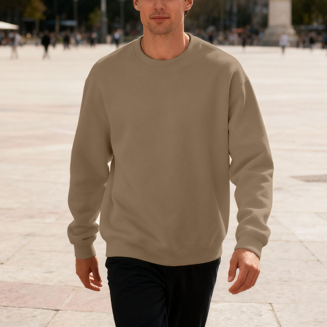 Herren bequemer Sweatshirt mit relaxed-fit Schnitt und elastischen Bündchen Heidi-Mode