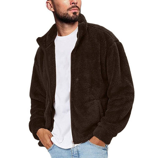 Herren Fleecejacke mit weichem Innenfutter und praktischen Taschen Heidi-Mode