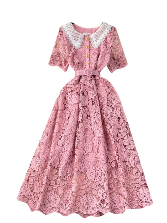 Heidi-Mode | Mittel langes Spitzenkleid