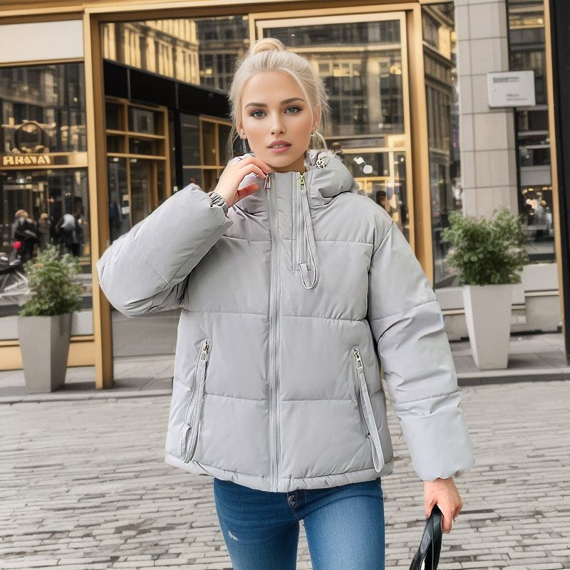 Damen modische Pufferjacke mit verstellbarer Kapuze und dicken Isolierungen Heidi-Mode