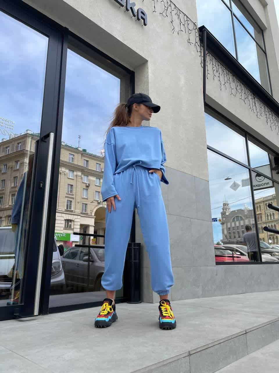 Damen Relaxed Fit Jogginganzug mit praktischer Taillenkordel und stylischen Bündchen Heidi-Mode