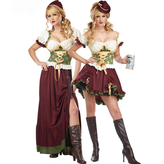 Damen Trachtenkleid mit elegantem Oberteil und verspielter Schnürung Heidi