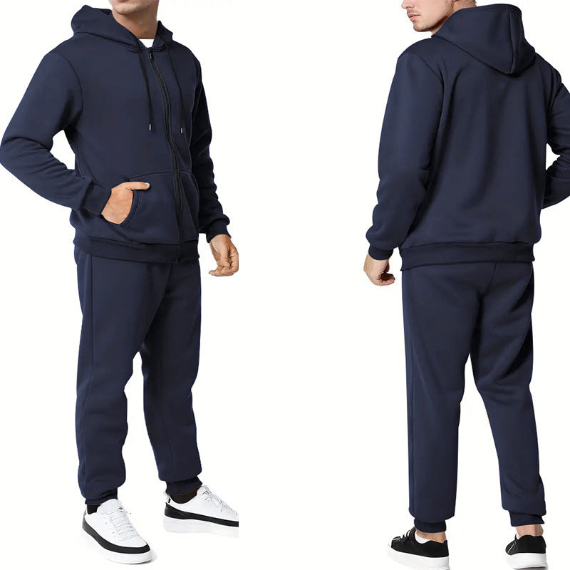 Herren Sportliches Hoodie- und Jogginganzug-Set mit praktischen Taschen und atmungsaktiven Materialien Heidi-Mode