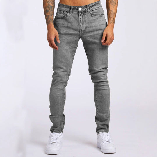 Herren Slim-Fit Jeans mit elastischem Komfortbund und modernen Details Heidi-Mode