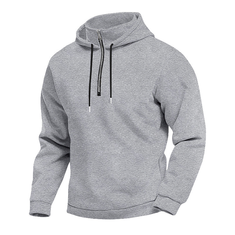 Herren Kapuzenpullover mit modernem Reißverschluss und atmungsaktiver Stoffqualität Heidi-Mode