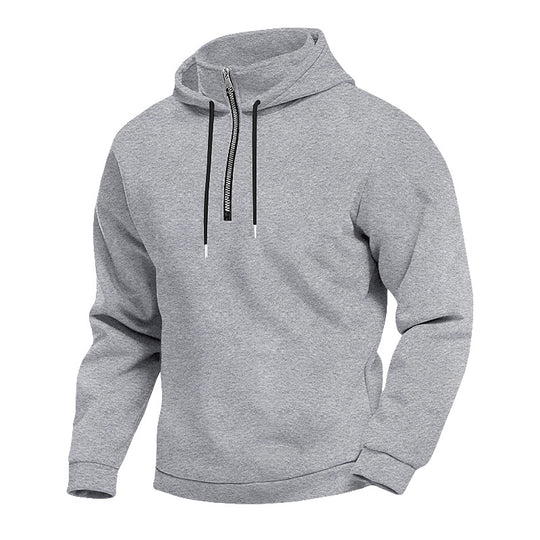 Herren Kapuzenpullover mit modernem Reißverschluss und atmungsaktiver Stoffqualität Heidi-Mode