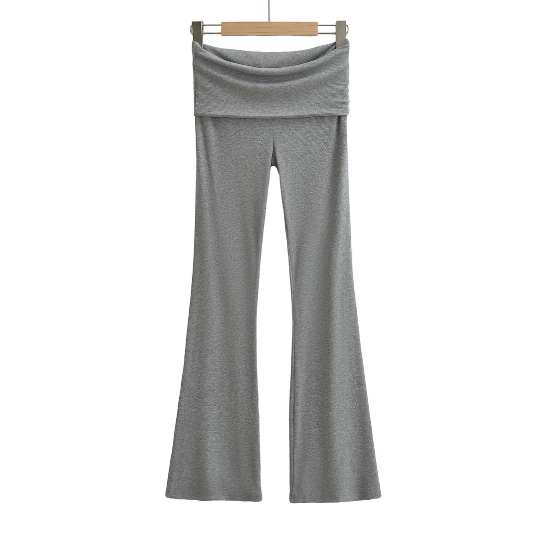 Damen Flared Yoga-Hose mit hohem Bund und elastischem Komfort Heidi-Mode