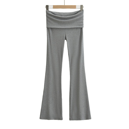 Damen Flared Yoga-Hose mit hohem Bund und elastischem Komfort Heidi-Mode