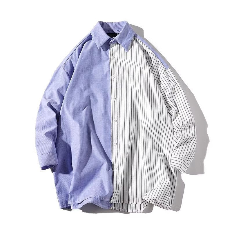 Herren Trendy Hemd mit asymmetrischem Design und urbanem Chic Heidi-Mode