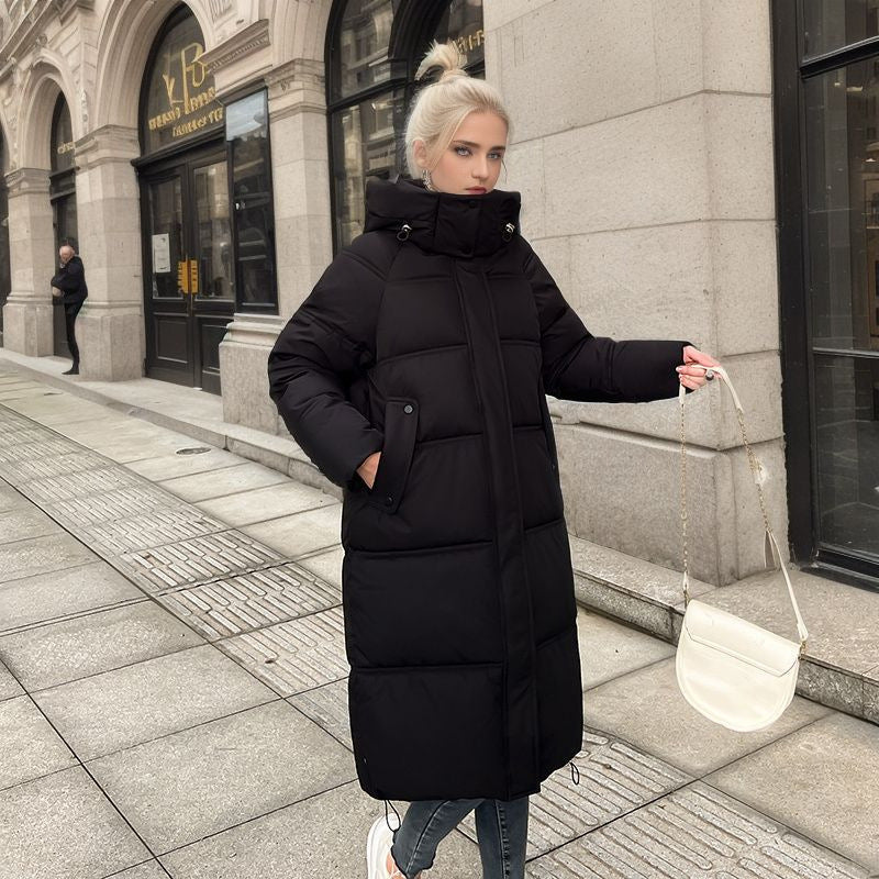 Damen langärmliger Puffer-Mantel mit isolierender Fütterung und verstellbarer Kapuze Heidi-Mode