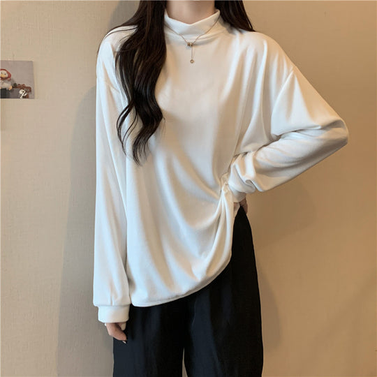 Femme Mock Neck Langarm-Top Heidi-Mode