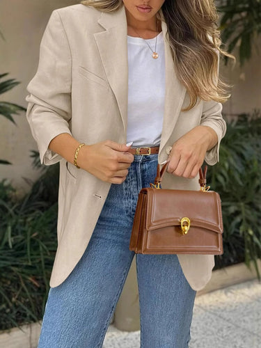 Damen Eleganter Blazer mit modernen Schnittlinien und praktischen Taschen Heidi-Mode