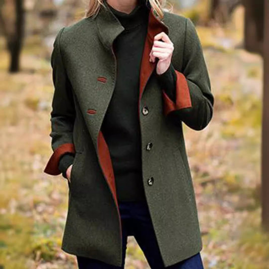 Damen Mantel aus hochwertigem Wolle-Mix Heidi-Mode