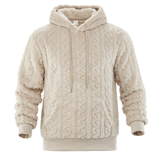 Damen Kuscheliger Fleece-Hoodie mit Strukturmuster Heidi-Mode