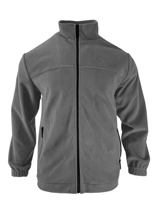 Herren Fleecejacke mit hohem Kragen und praktischen Reißverschlusstaschen Heidi-Mode