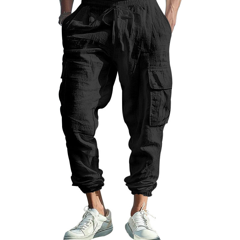 Herren Cargo-Hose mit elastischem Bund und praktischen Seitentaschen Heidi-Mode
