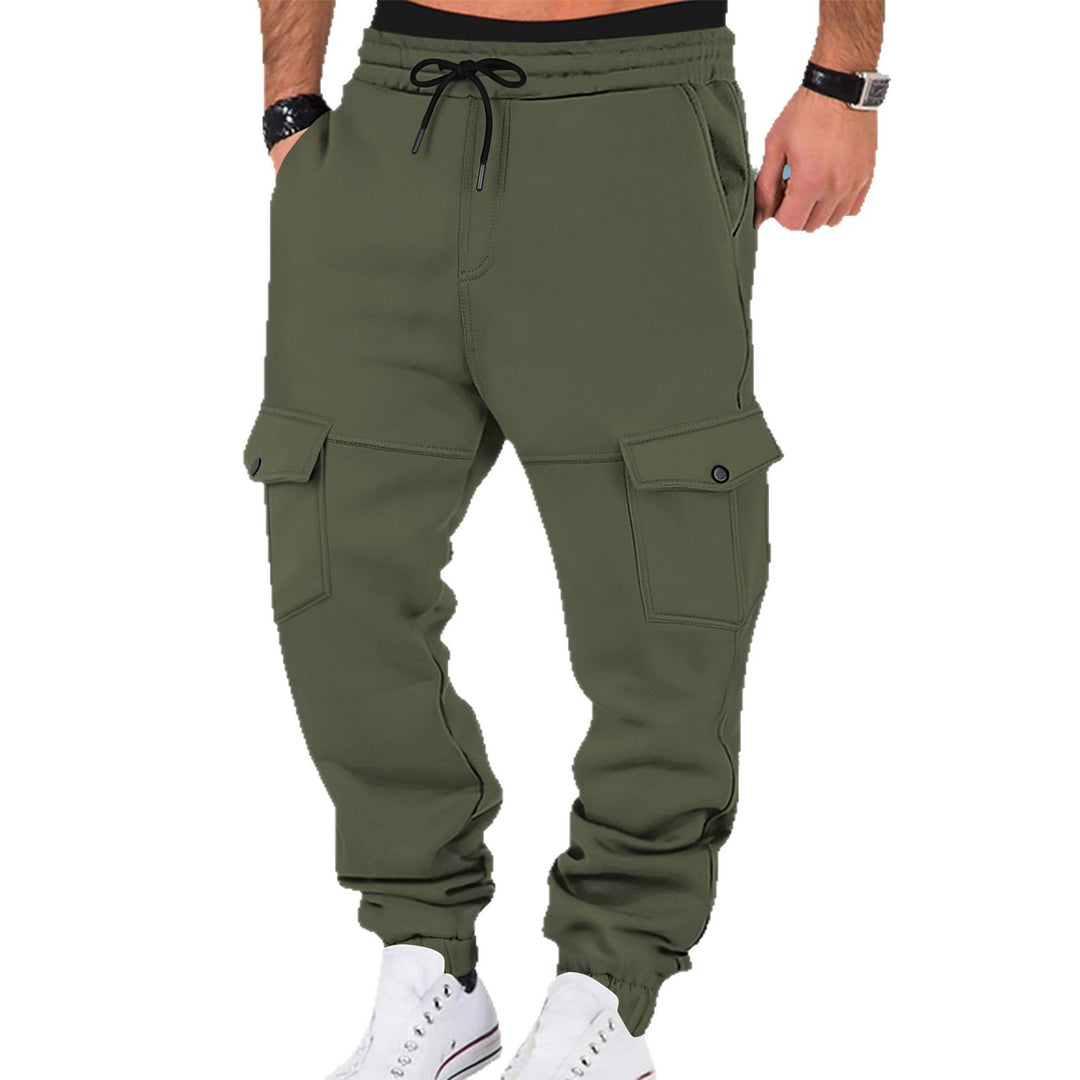 Herren Cargo-Sweatpants mit praktischen Seitentaschen und elastischem Bund Heidi-Mode