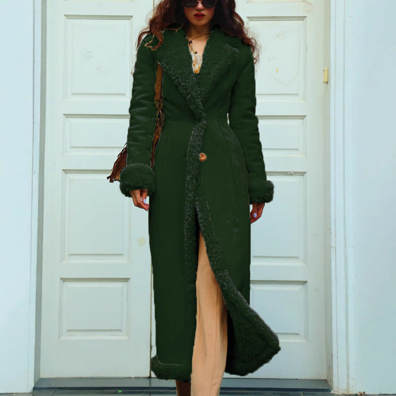 Damen luxuriöser Kunstfell-Mantel Heidi-Mode