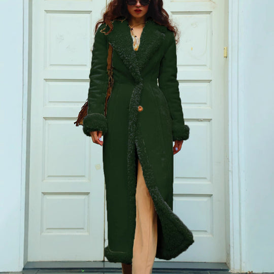 Damen luxuriöser Kunstfell-Mantel Heidi-Mode