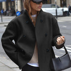 Trendige Oversize-Jacke mit Knopfverschluss