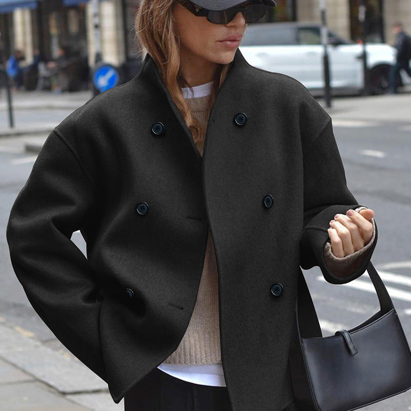 Trendige Oversize-Jacke mit Knopfverschluss