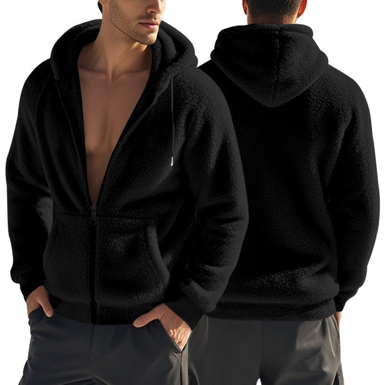 Herren Fleece-Hoodie mit kuscheligem Innenfutter und praktischen Taschen Heidi-Mode