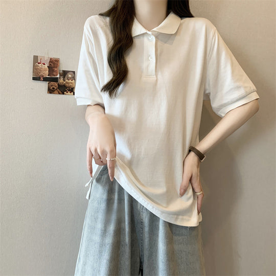 Damen Casual Polo-Shirt mit kurzen Ärmeln Heidi-Mode